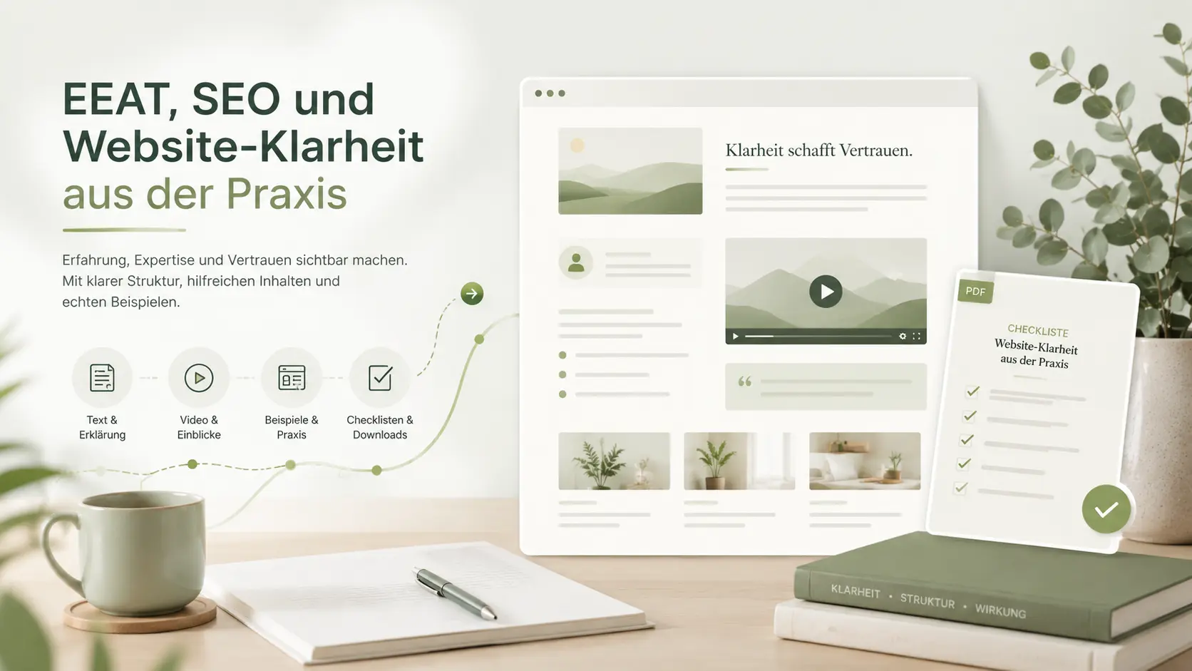 SEO für Selbstständige mit klarer Website-Struktur, Google Search Console, KI und Kundenfragen